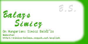 balazs simicz business card